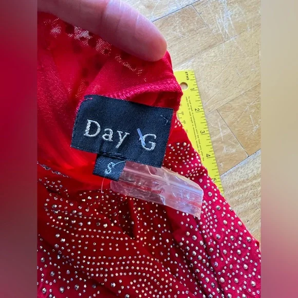 Red See-through Studded Bodysuit - Picture 12 of 16